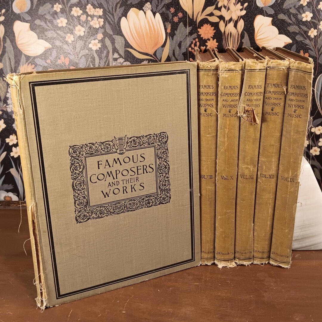 Antique 1891 Famous Composers and Their Works Musical Selections Set ...