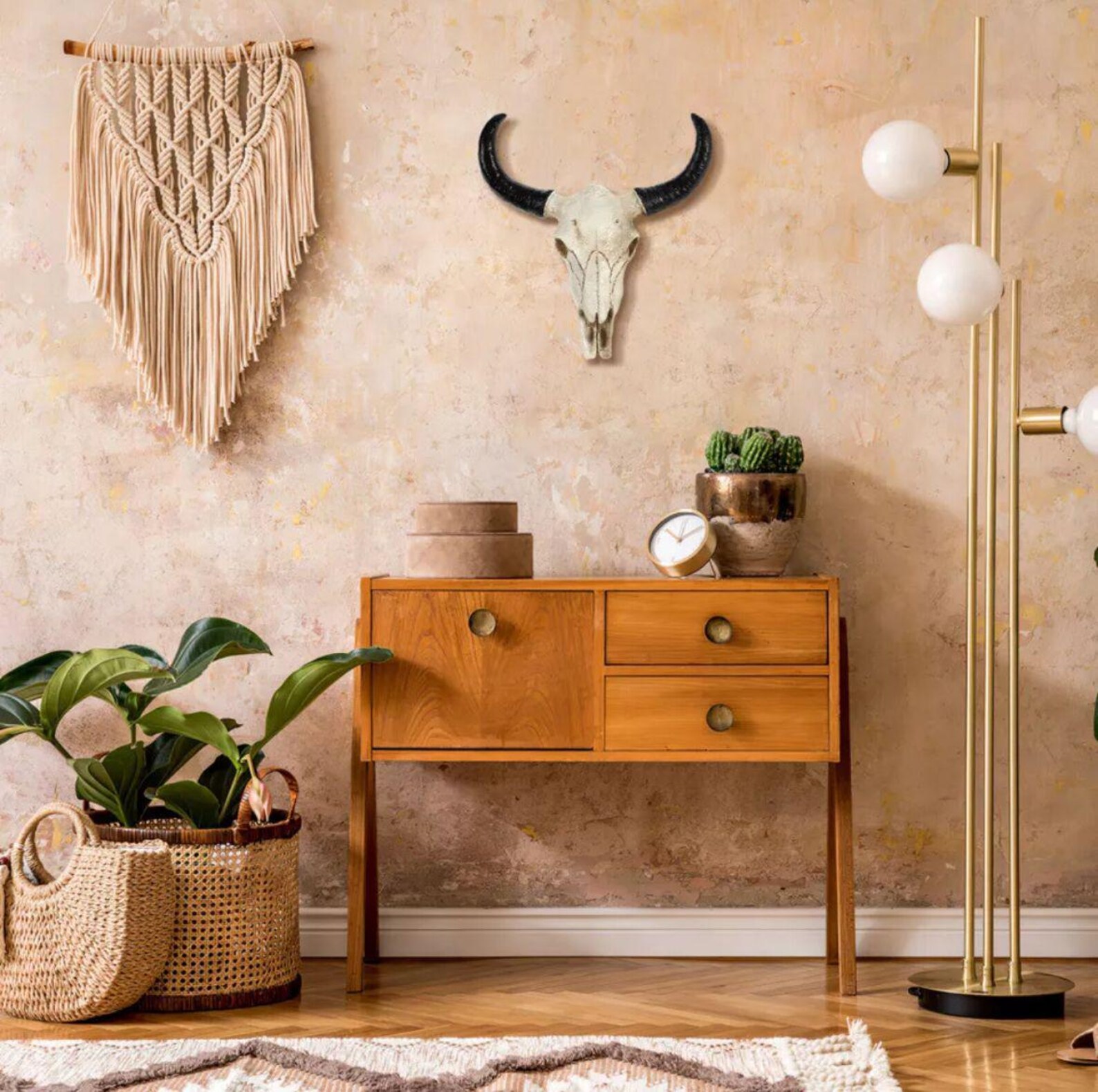Bull Skull Wall Decor – Animal Head Hanging Art - Etsy