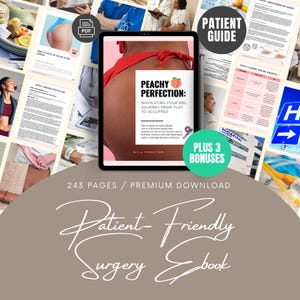 Plastic Surgery eBook Lipo BBL Guide Pre-Surgery Checklist Post-Op Care Tips Lymphatic Massage Schedule Surgery Recovery Patient Gift Idea