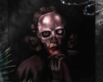 12x12 Ghost Papa V Perpetua Druck - In The Shadows Lay My Soul