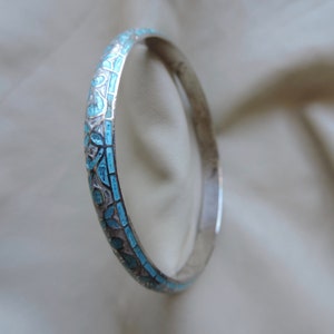 antique bracelet stacking bangle antique sterling silver bangle sterling enamel stacking bangle bracelet blue white enamel bracelet