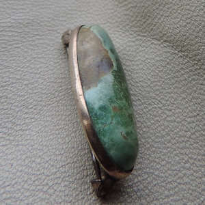 antique stone pin antique 14k gold green turquoise antique pin unusual stone pin antique turquoise 14k pin stone brooch