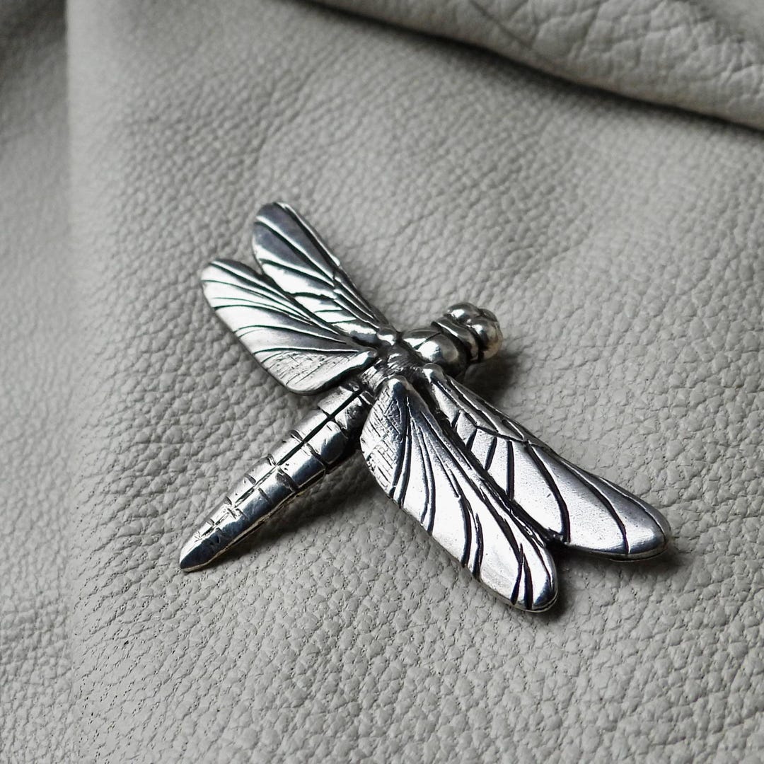Flying Insect Pendent Silver Dragon Fly Pendant Hand Made Winged Insect Pendant - Etsy