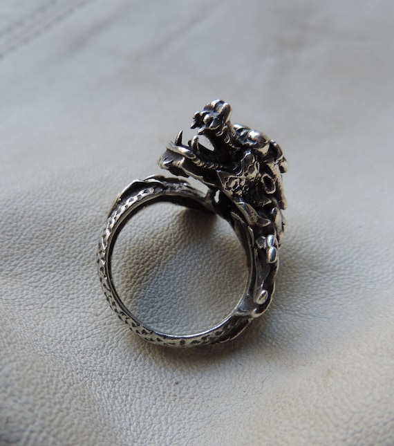 dragon ring sterling silver handmade dragon ring c