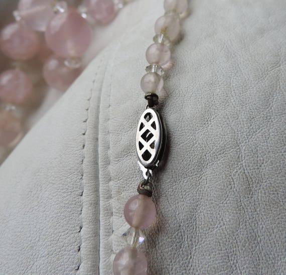 antique necklace rose quartz necklace rose quartz… - image 2