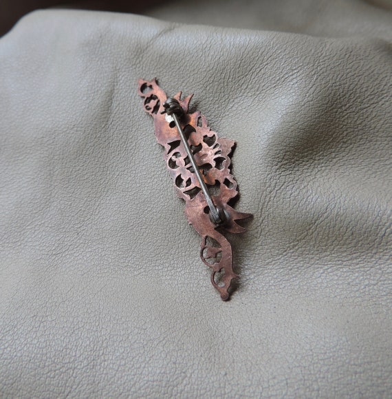 antique mythology pin cast copper griffon pin ant… - image 3