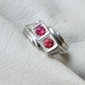 vintage sterling silver ruby ring unisex sterling red ruby ring vintage 925 gemstone ring classic sterling ruby ring