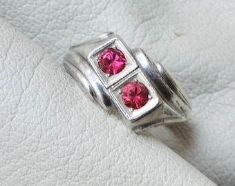 vintage sterling silver ruby ring unisex sterling red ruby ring vintage 925 gemstone ring classic sterling ruby ring