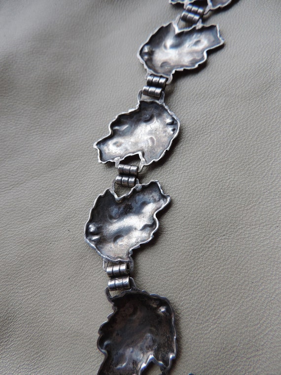 pretty silver leaf panels dimensional sterling be… - image 7
