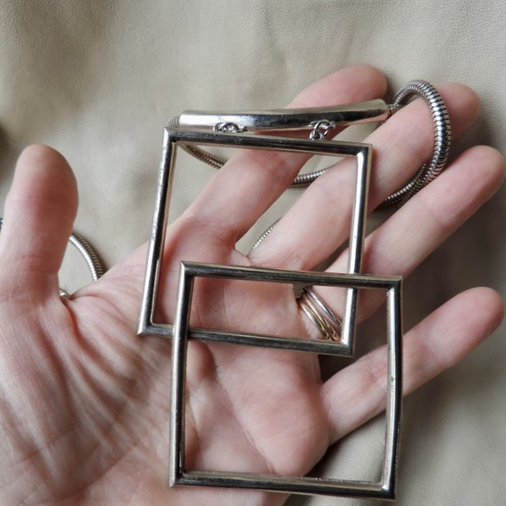 vintage lisner 1960s geometric necklace vintage d… - image 6