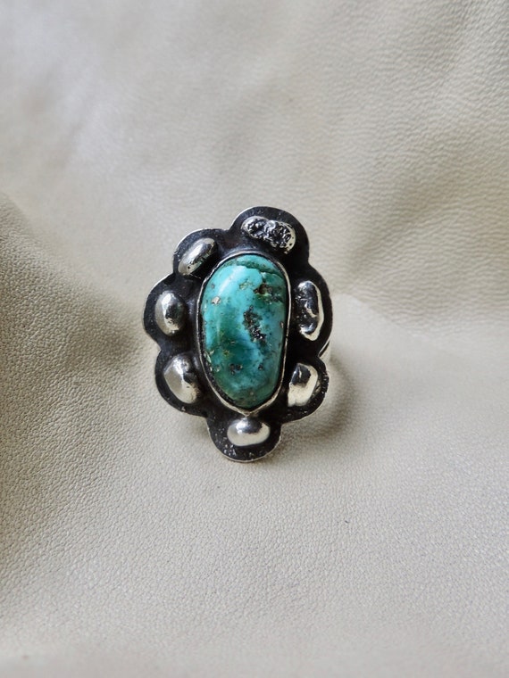 vintage ring sterling silver turquoise ring vinta… - image 1