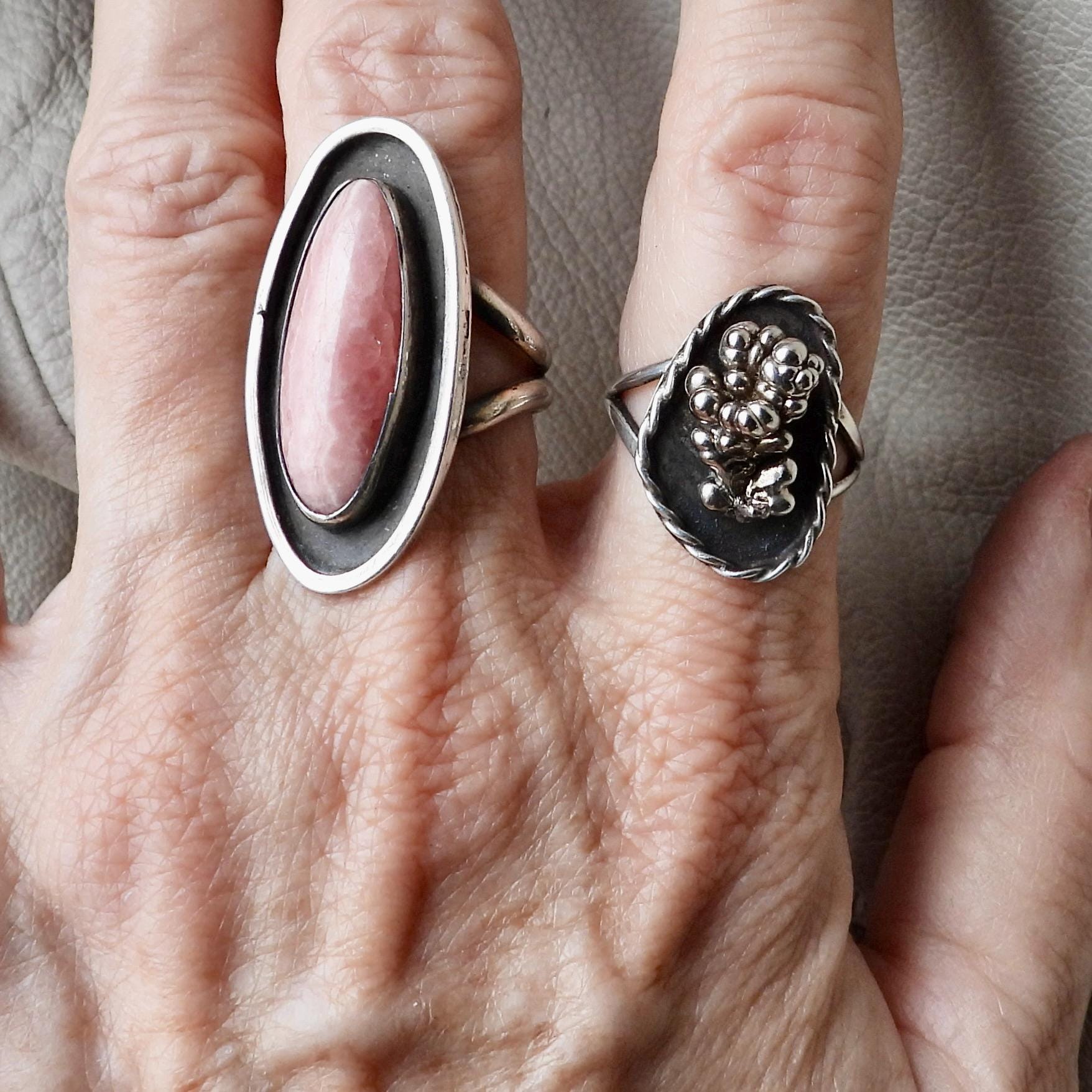 Vintage Sterling Silver High Profile Ring Floral 925 Unique Ring - Etsy