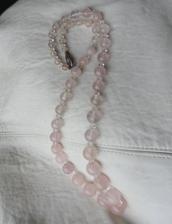 antique necklace rose quartz necklace rose quartz… - image 9