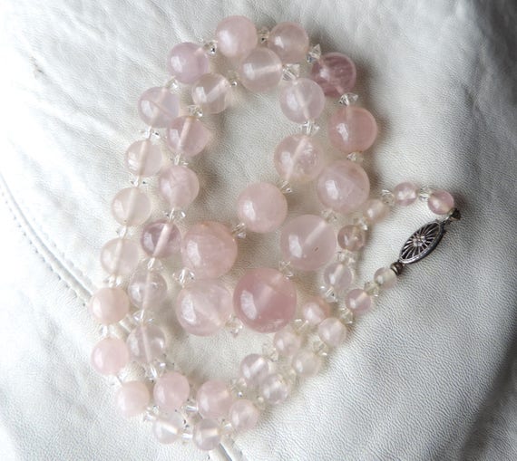 antique necklace rose quartz necklace rose quartz… - image 7
