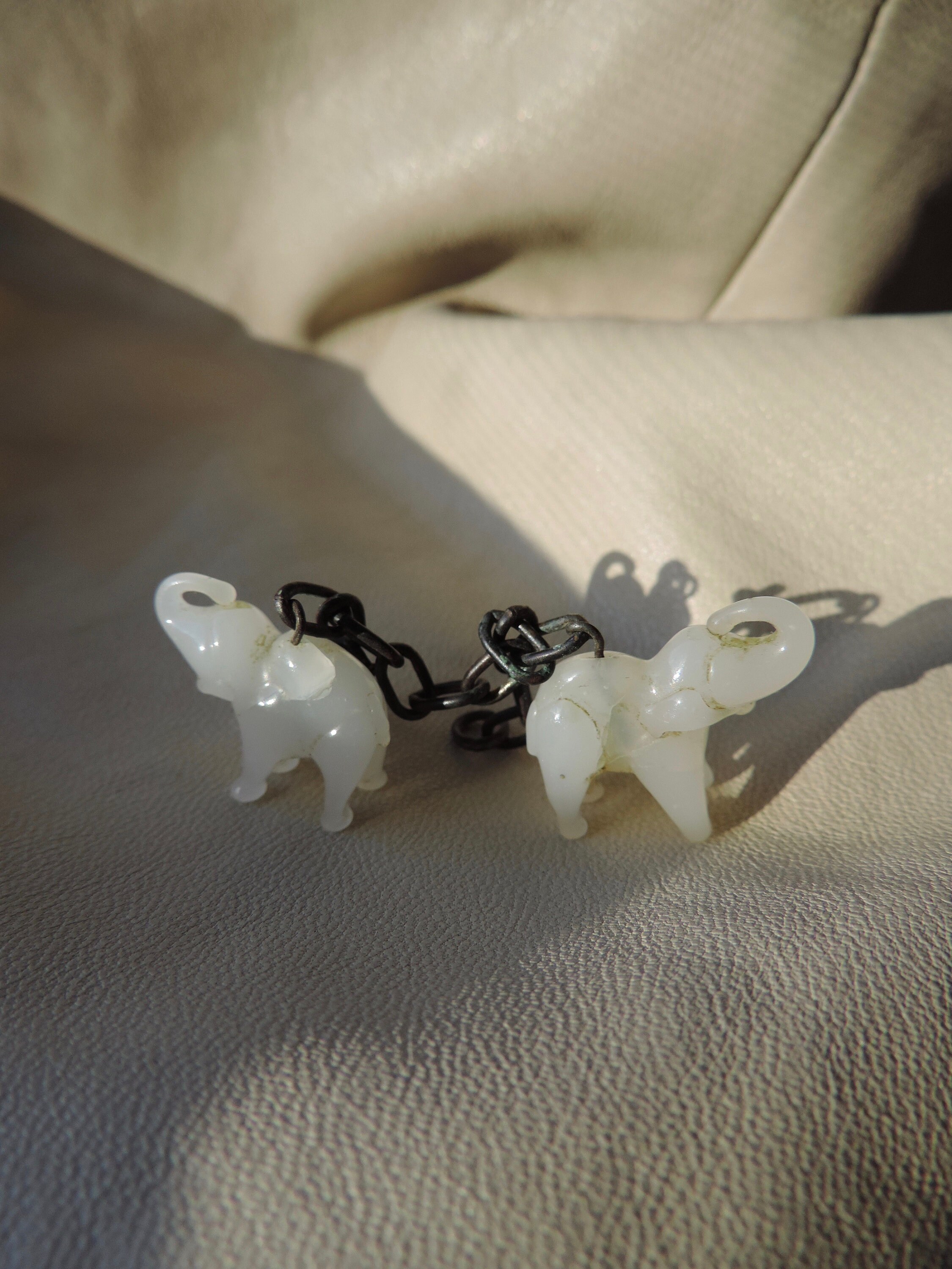 Antique glass elephants antique glass animals elephant charm Etsy