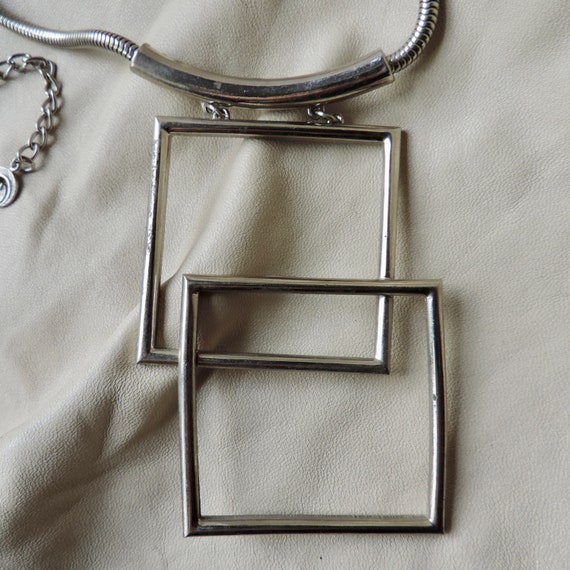 vintage lisner 1960s geometric necklace vintage d… - image 3