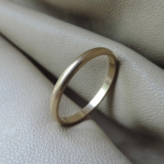 vintage unisex 14k yellow gold ring simple gold ba