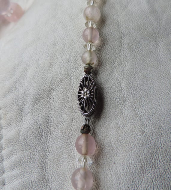 antique necklace rose quartz necklace rose quartz… - image 6