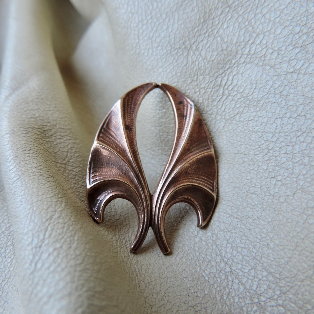 Vintage Copper Pin Art Deco Copper Brooch Vintage Art Deco Brooch ...