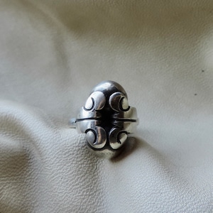 antique ring sterling silver hand made ring large ball ring 925 big double ball ring antique ball ring high profile ring