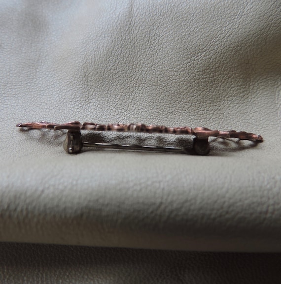 antique mythology pin cast copper griffon pin ant… - image 5