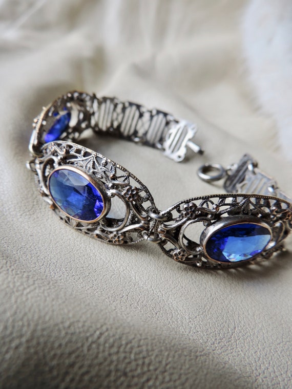 Blue Sapphire Adjustable Bracelet – FineColorJewels
