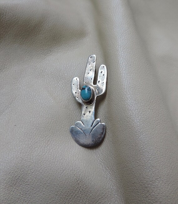 vintage cactus pi sterling silver cactus pin silve