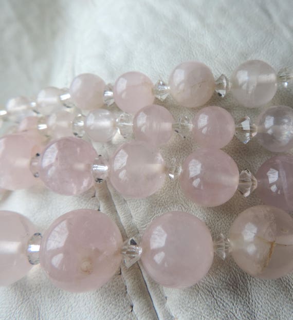 antique necklace rose quartz necklace rose quartz… - image 3