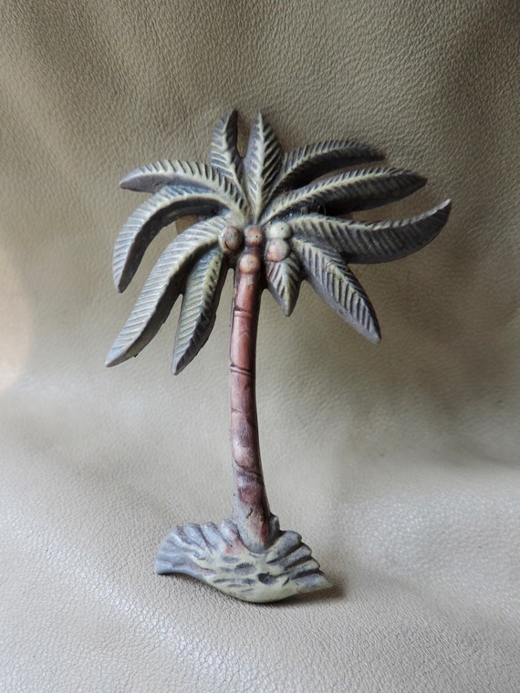 vintage celluloid palm tree pin antique pin cellu… - image 7