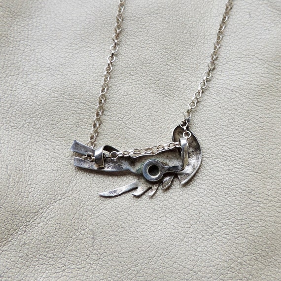 sterling silver bird necklace vintage 925 bird ne… - image 3