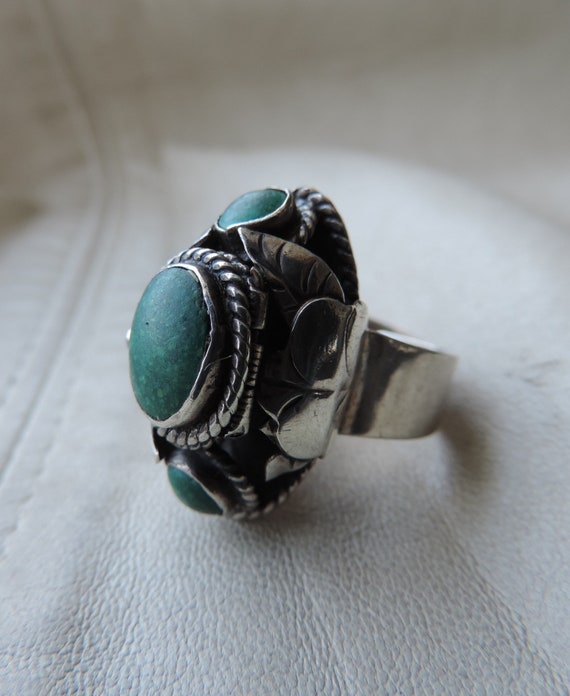 poison ring antique sterling silver taxco ring gre