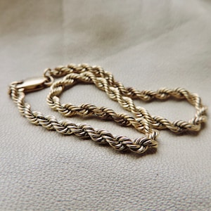vintage gold rope bracelet 14k gold rope twist chain bracelet 14k chain bracelet 14k gold rope bracelet yellow gold bracelet