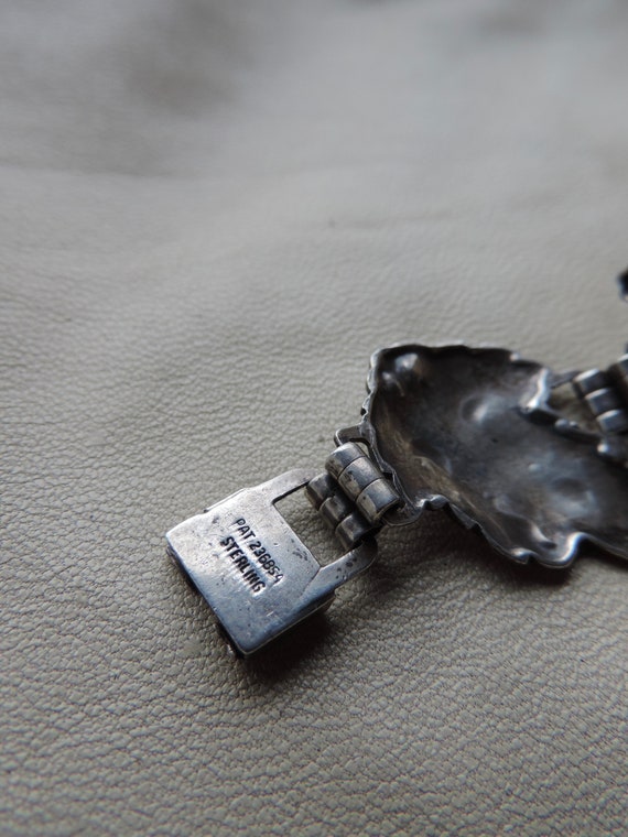 pretty silver leaf panels dimensional sterling be… - image 3