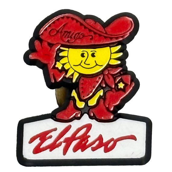 Vintage Brownsville, Texas AMIGO MAN "El Paso" Pin