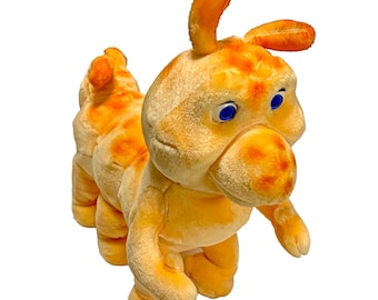 1985 Teddy Ruxpin Pomarańczowy GRUBBY Animatronic Octopod Pluszowy z Kablem, Worlds of Wonder