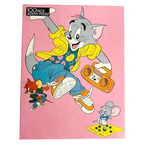 TOM & JERRY and Nibbles 1990 Jigsaw Puzzle, 108pcs 11.5" x 15"