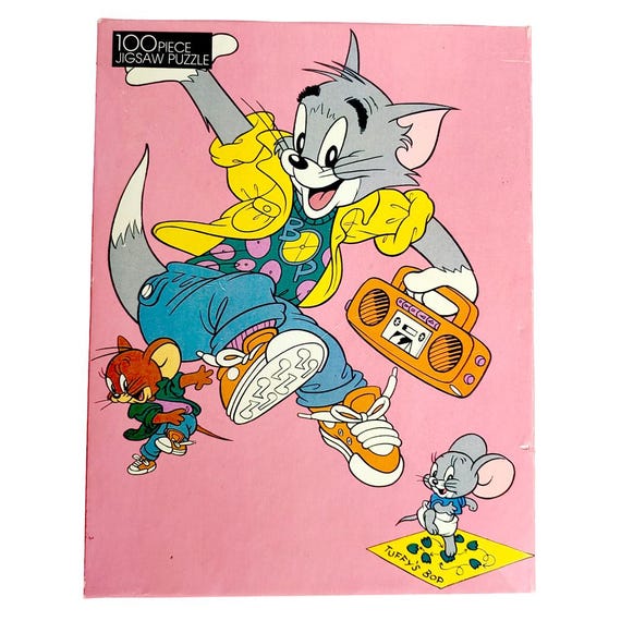 TOM & JERRY and Nibbles 1990 Jigsaw Puzzle, 108pcs 11.5" x 15"