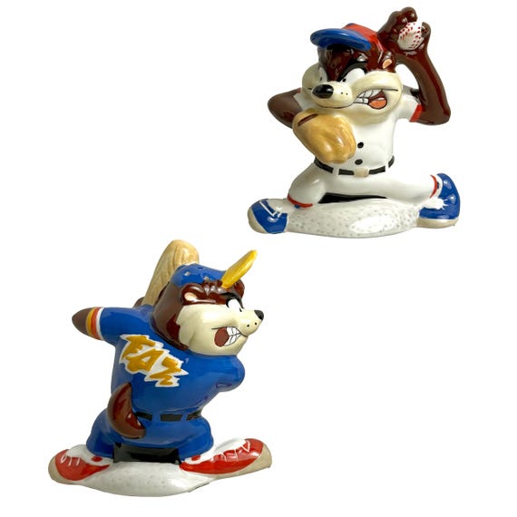 Looney  Tunes TAZ Baseball Figurine Salt & Pepper Set