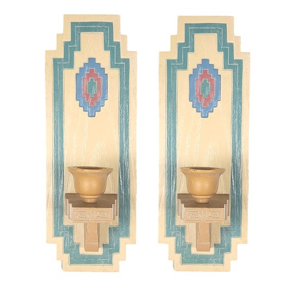 1995 Burwood SOUTHWEST Wall Sconce Candle Holders