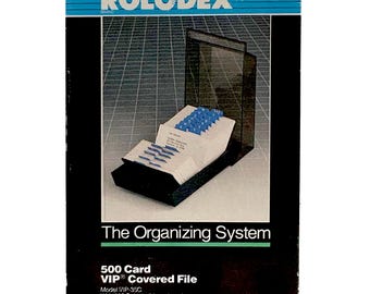 1989 Rolodex VIP-35C Covered Contact Card File, New Old Stock
