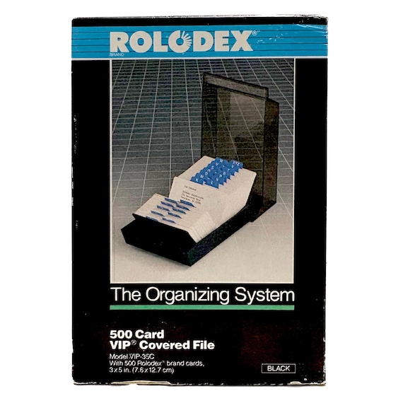 1989 Rolodex VIP-35C Covered Contact Card File, New Old Stock