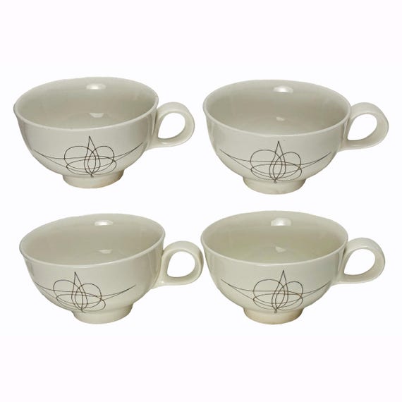 1950s Atomic Fantasy Teacups by Eva Zeisel for Hallcraft