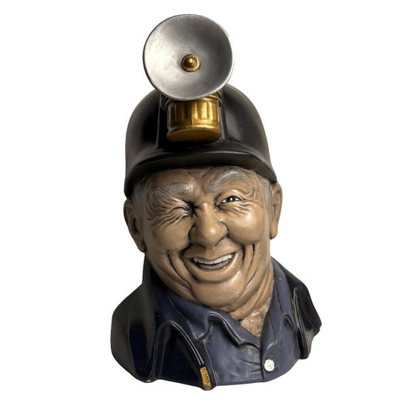 1987 Ceramic COAL MINER Bust