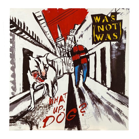 Vintage WAS (NOT WAS) What Up Dog? 1988 Record Store Promo Poster Flat