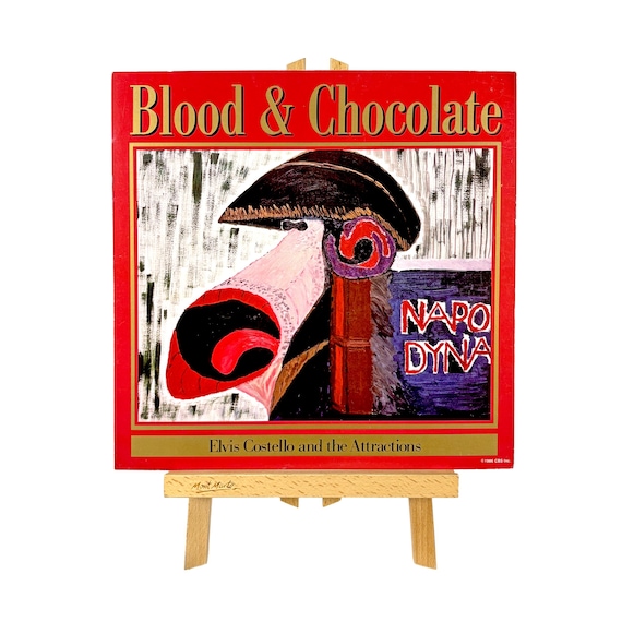 ELVIS COSTELLO Blood and Chocolate 1986 Record Store Promo Poster Flat