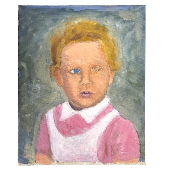 THE ERRANT EYE Unfinished Vintage Painting