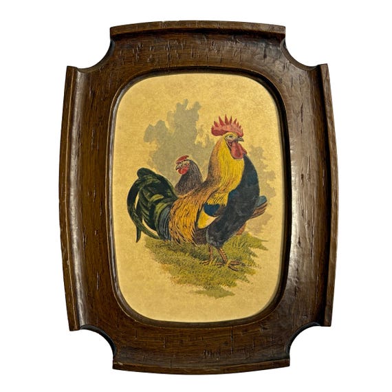 1967 Syroco Framed American Rooster Print