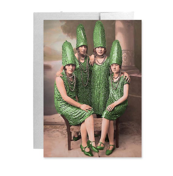 Pickle Sisters Blank Cards, 3.5" x 5" or 5" x 7"