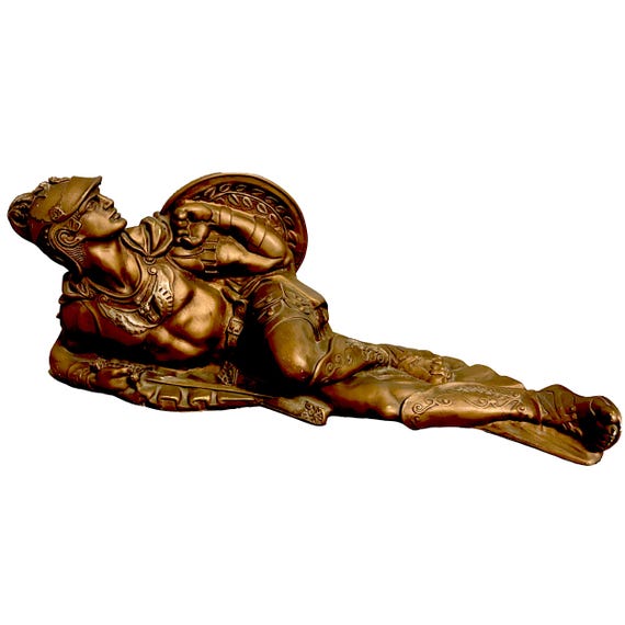 1964 Reclining Roman Soldier Statue, 24"