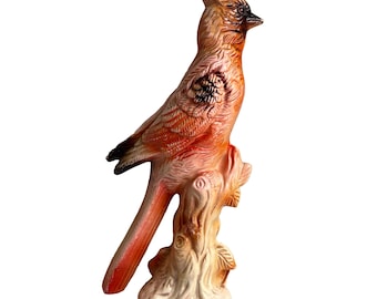 Mid-Century Blow Mold Cardinal Statuette